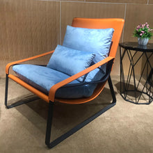 Load image into Gallery viewer, 28.3'' Wide Genuine Leather Down Cushion Lounge Chair
