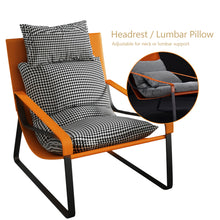Load image into Gallery viewer, 28.3'' Wide Genuine Leather Down Cushion Lounge Chair