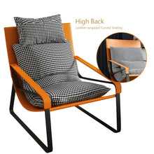 Load image into Gallery viewer, 28.3'' Wide Genuine Leather Down Cushion Lounge Chair