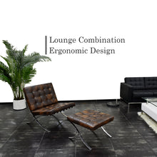 Load image into Gallery viewer, Wide Tufted Lounge Chair and Ottoman