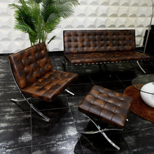 Load image into Gallery viewer, Wide Tufted Lounge Chair and Ottoman