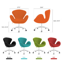 Load image into Gallery viewer, Classic Swan Chair Swivel Height Adjustable Lounge Chair with Casters, Cashmere