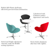 Load image into Gallery viewer, Swan Chair Swivel Height Adjustable Lounge Chair, Cashmere