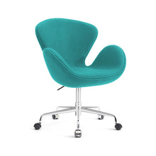 Load image into Gallery viewer, Classic Swan Chair Swivel Height Adjustable Lounge Chair with Casters, Cashmere