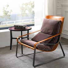 Load image into Gallery viewer, 28.3'' Wide Genuine Leather Down Cushion Lounge Chair